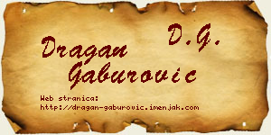 Dragan Gaburović vizit kartica